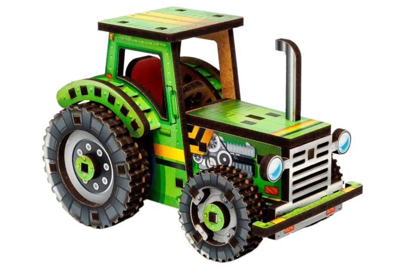 Конструктор дерев'яний Puz-00960 "Turbo Tractor" в кульку PuzzleOK, фото 3