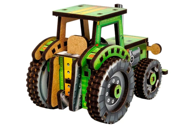 Конструктор дерев'яний Puz-00960 "Turbo Tractor" в кульку PuzzleOK, фото 2