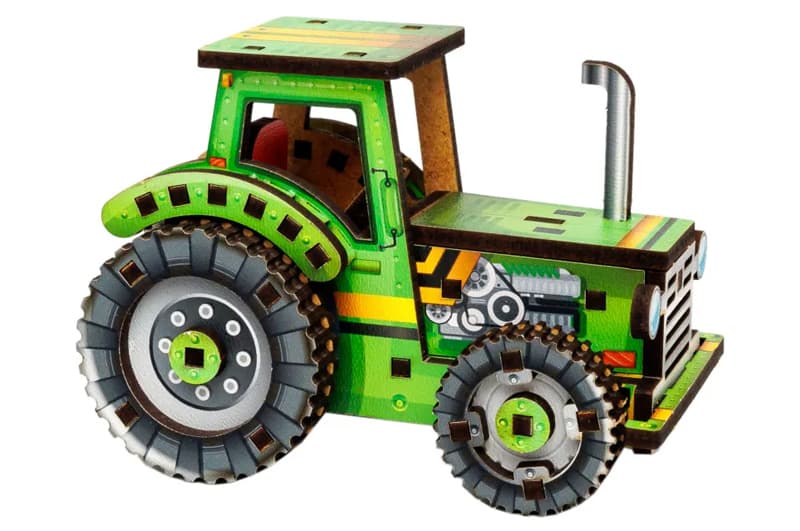 Конструктор дерев'яний Puz-00960 "Turbo Tractor" в кульку PuzzleOK, фото 6