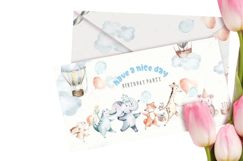 Подарунковий конверт 10889 "Birthday party" 1шт.