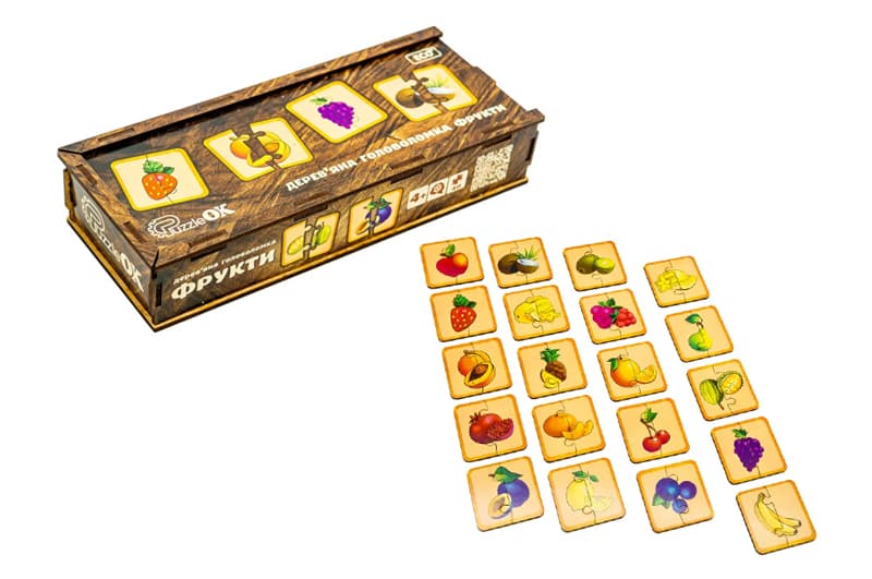 Головоломка дерев'яна Puz-36359 "Фрукти" PuzzleOk