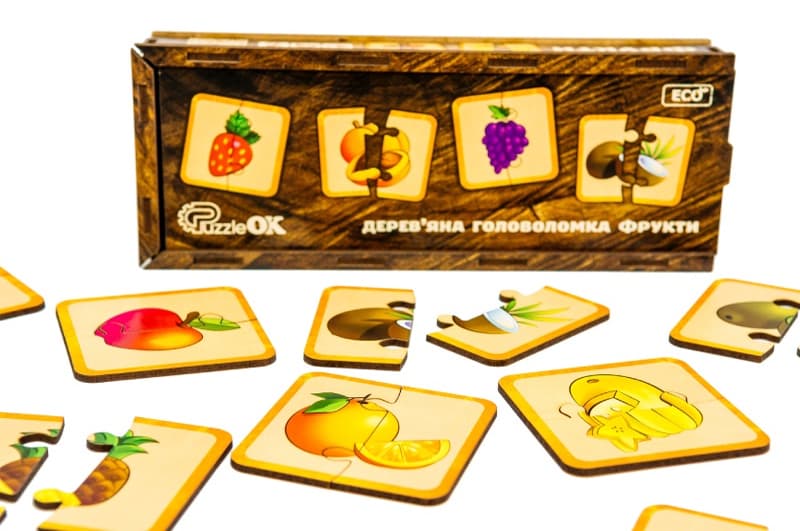 Головоломка дерев'яна Puz-36359 "Фрукти" PuzzleOk, фото 5