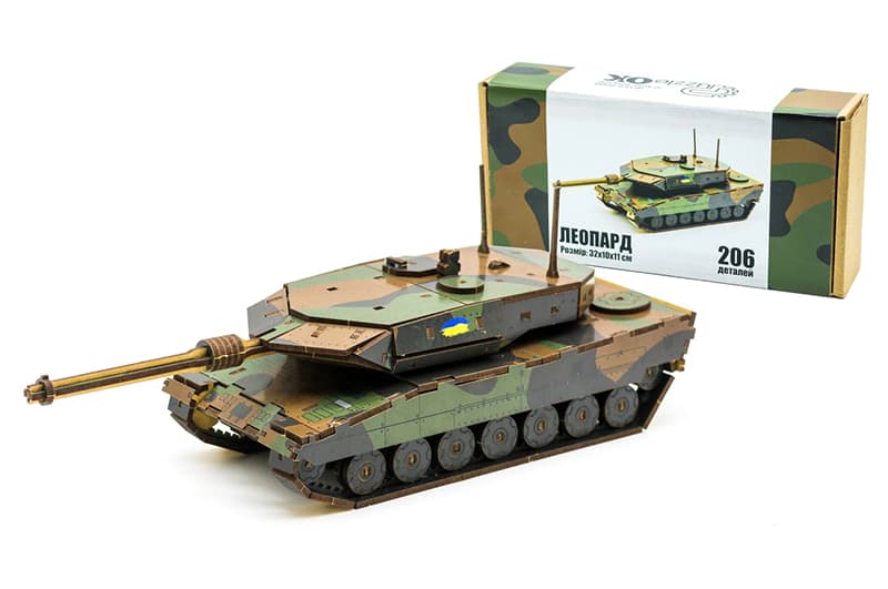 Конструктор 206-0260 "ЛЕОПАРД" дерев'яний, 206 дет., 206-0260 р. 32x10x11 см PuzzleOK