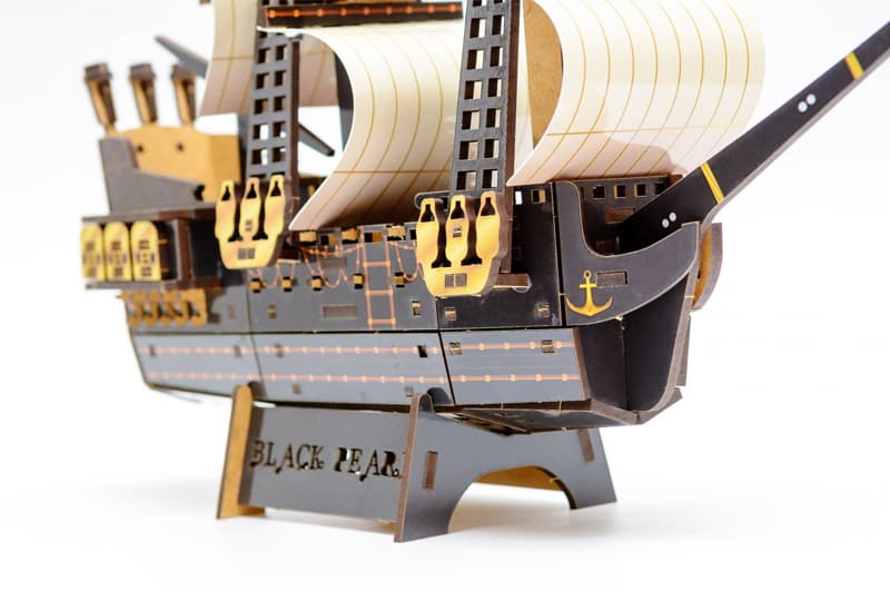 Дерев'яний 3D конструктор "Піратський корабель" Puz-00928 р.34*27*9см PuzzleOk, фото 6