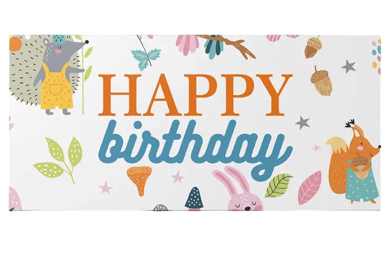 Подарунковий конверт 17345 "Happy Birthday звірята "1шт. Твоя Забава