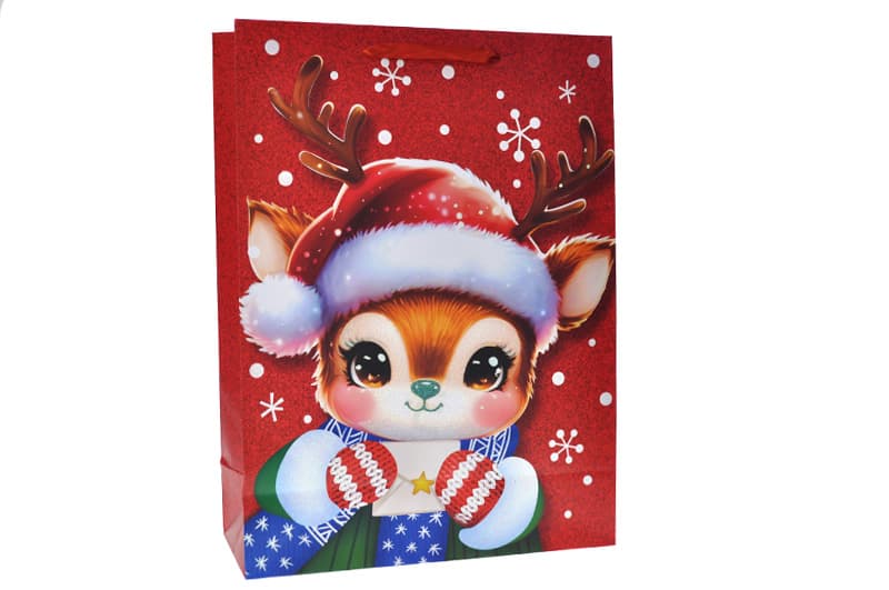 Пакет паперовий  GIANT XMAS 762336ML 40.6x16.5x55 см асорті MALEVARO, фото 4