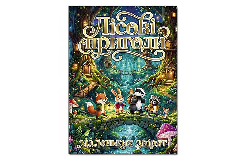 Велика книга "Лісові пригоди маленьких звірят" 112 с. А3 Глорія