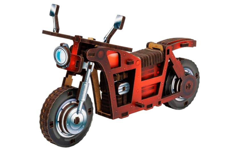 Конструктор дерев'яний Puz-00961"Turbo Bike" в кульку PuzzleOK, фото 5