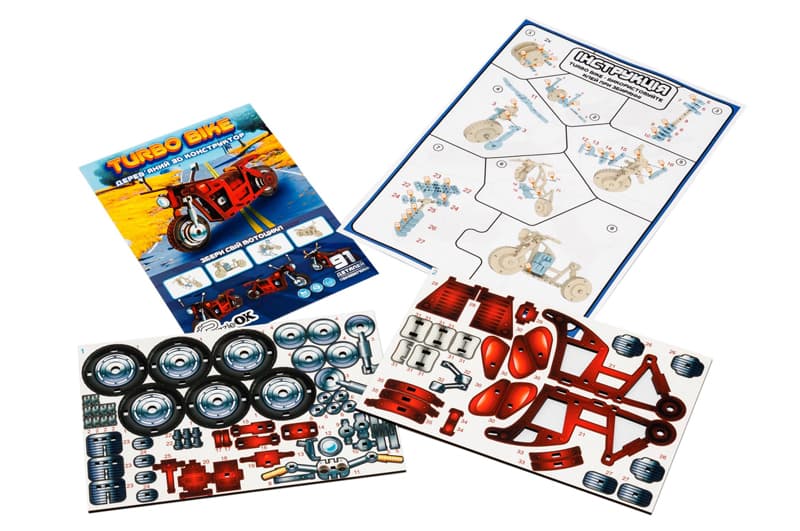 Конструктор дерев'яний Puz-00961"Turbo Bike" в кульку PuzzleOK, фото 3