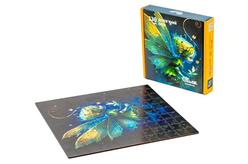 Пазл "Фея" дерев'яний, 130 елем. Розмір пазла 295x295 мм PuzzleOK