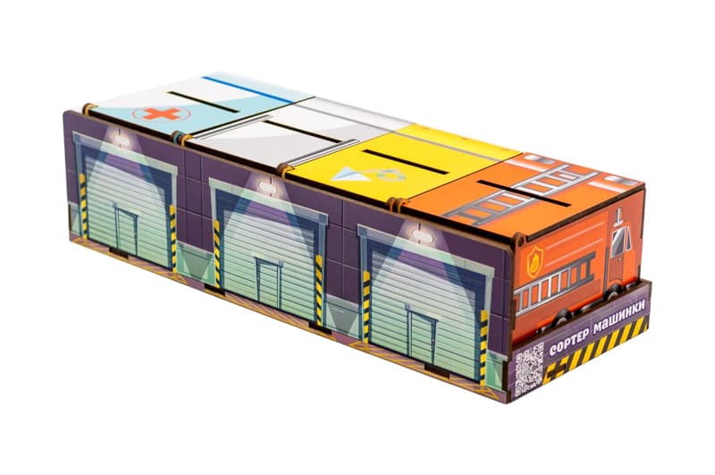 Сортер-монтессорі Puz-8783 "Машинки", дерев'яний PuzzleOk, фото 7