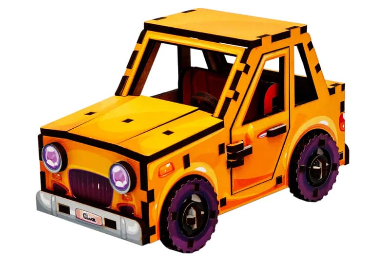 Конструктор дерев'яний Puz-00958 "Turbo Car" в кульку PuzzleOK, фото 4