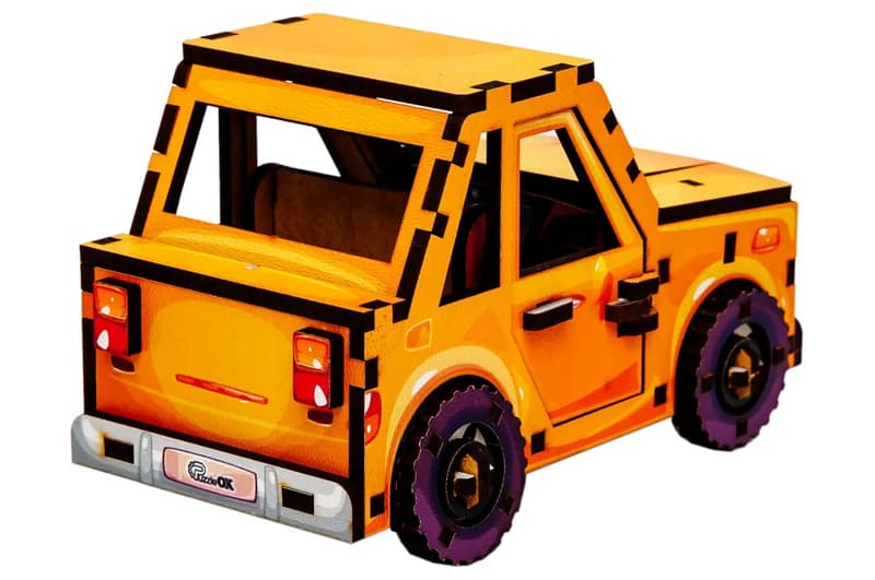 Конструктор дерев'яний Puz-00958 "Turbo Car" в кульку PuzzleOK, фото 5