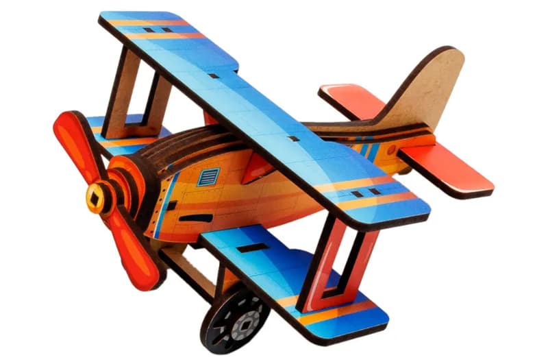 Конструктор дерев'яний Puz-00959 "Turbo Plane" в кульку PuzzleOK, фото 2