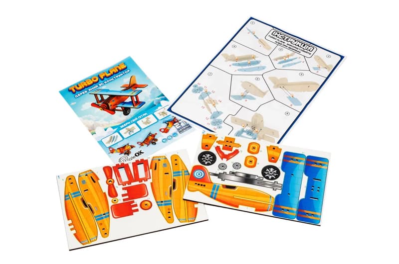 Конструктор дерев'яний Puz-00959 "Turbo Plane" в кульку PuzzleOK, фото 3
