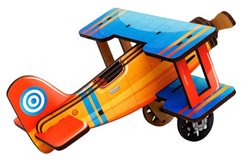 Конструктор дерев'яний Puz-00959 "Turbo Plane" в кульку PuzzleOK, фото 4