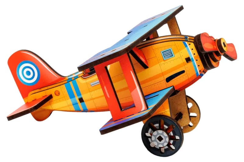 Конструктор дерев'яний Puz-00959 "Turbo Plane" в кульку PuzzleOK, фото 5