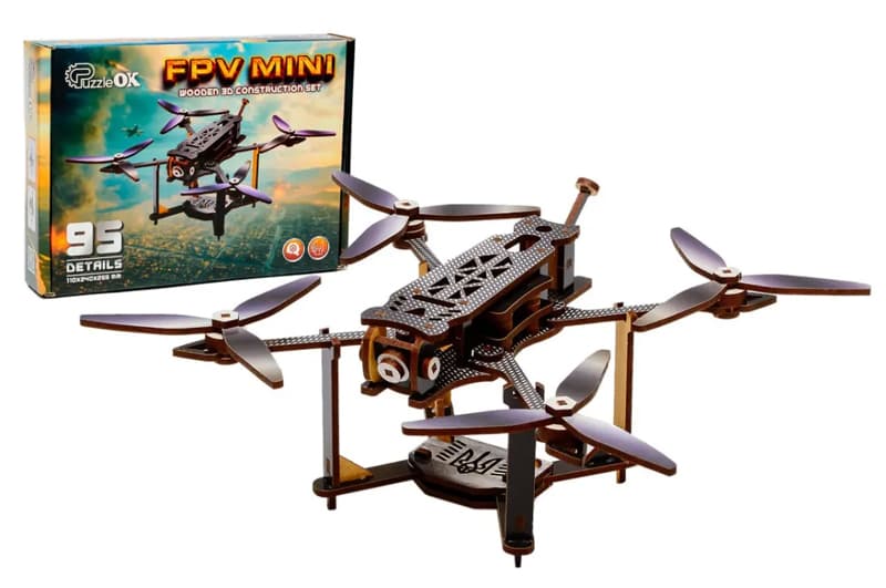Конструктор Puz-00953 FPV Mini дерев'яний, PuzzleOk