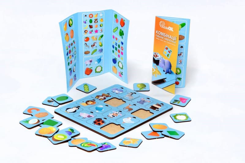 Дерев'яна розвиваюча гра "Комбінації" Puz-88894 PuzzleOK, фото 4