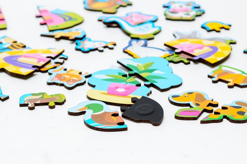 Пазл магнітний Puz-22930 "Тваринки", дерев'яний PuzzleOk, фото 2