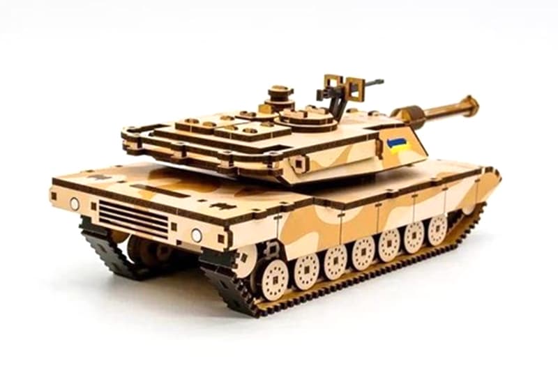 Конструктор Puz-26917 "ABRAMS" дерев'яний, 187 дет., розмір 28х11х10 см PuzzleOk, фото 5