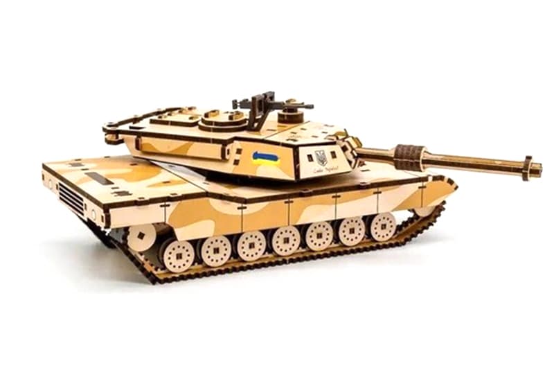Конструктор Puz-26917 "ABRAMS" дерев'яний, 187 дет., розмір 28х11х10 см PuzzleOk, фото 4