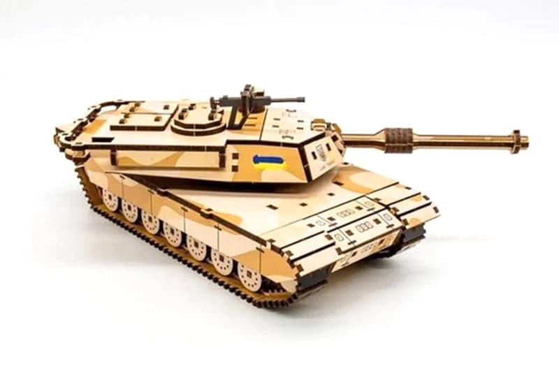 Конструктор Puz-26917 "ABRAMS" дерев'яний, 187 дет., розмір 28х11х10 см PuzzleOk, фото 3