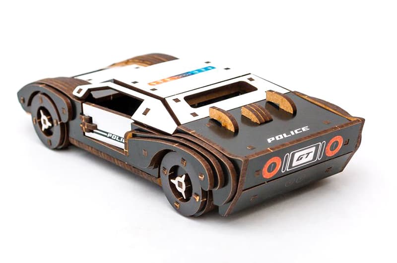 Конструктор Puz-26916 "Fast Car GT" дерев'яний, 164 дет., поліція, розмір моделі 23х6х11 см PuzzleOk, фото 2