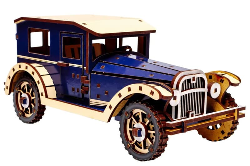 Конструктор Puz-00955 Retro car, дерев'яний PuzzleOK, фото 4