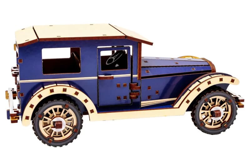 Конструктор Puz-00955 Retro car, дерев'яний PuzzleOK, фото 3