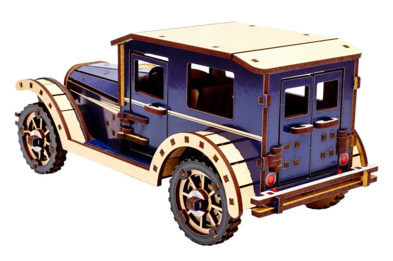 Конструктор Puz-00955 Retro car, дерев'яний PuzzleOK, фото 6