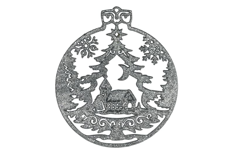 Новорічна іграшка Різдвяна ніч (срібло)
