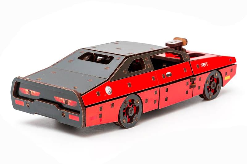 Конструктор Puz-62520 "Fast Furious" дерев'яний, 125 дет., червоний колір, розмір моделі 21х8х5 см PuzzleOk, фото 6