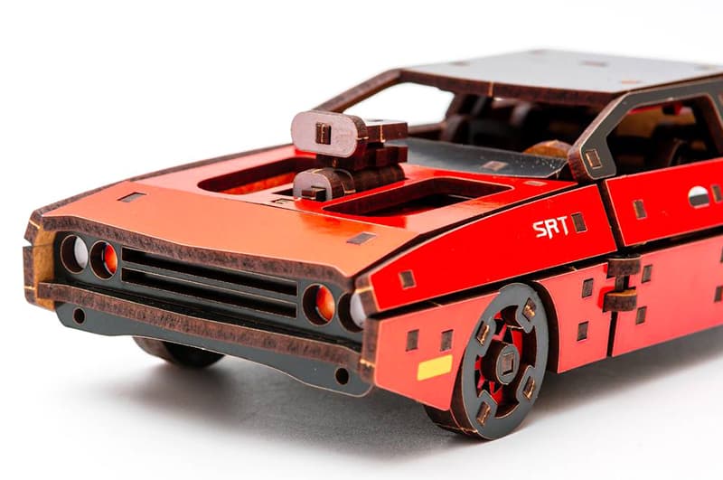 Конструктор Puz-62520 "Fast Furious" дерев'яний, 125 дет., червоний колір, розмір моделі 21х8х5 см PuzzleOk, фото 3