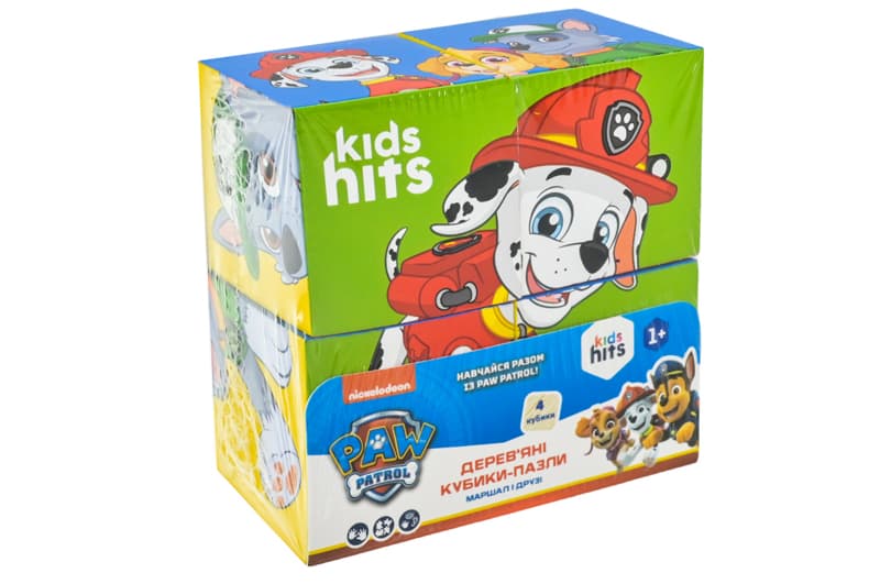 Дерев’яні кубики-пазли KidsHits Paw Patrol, у плівці, фото 2
