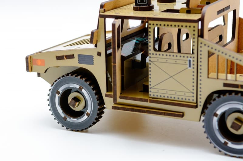 Конструктор Puz-00927 "HUMVEE" дерев'яний, р.22х11х12,5см PuzzleOk, фото 5