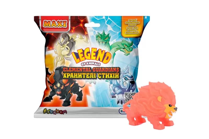 Стретч-іграшка у вигляді тварини 162/CN23 серії "LEGEND OF ANIMALS МАКСІ" – ХРАНИТЕЛІ СТИХІЙ (у диспл.), фото 2