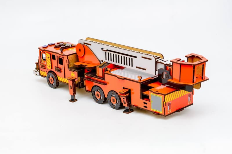 Конструктор Puz-00921"Пожежна Машина"(розмір моделі 50x13x10см) PuzzleOk, фото 3