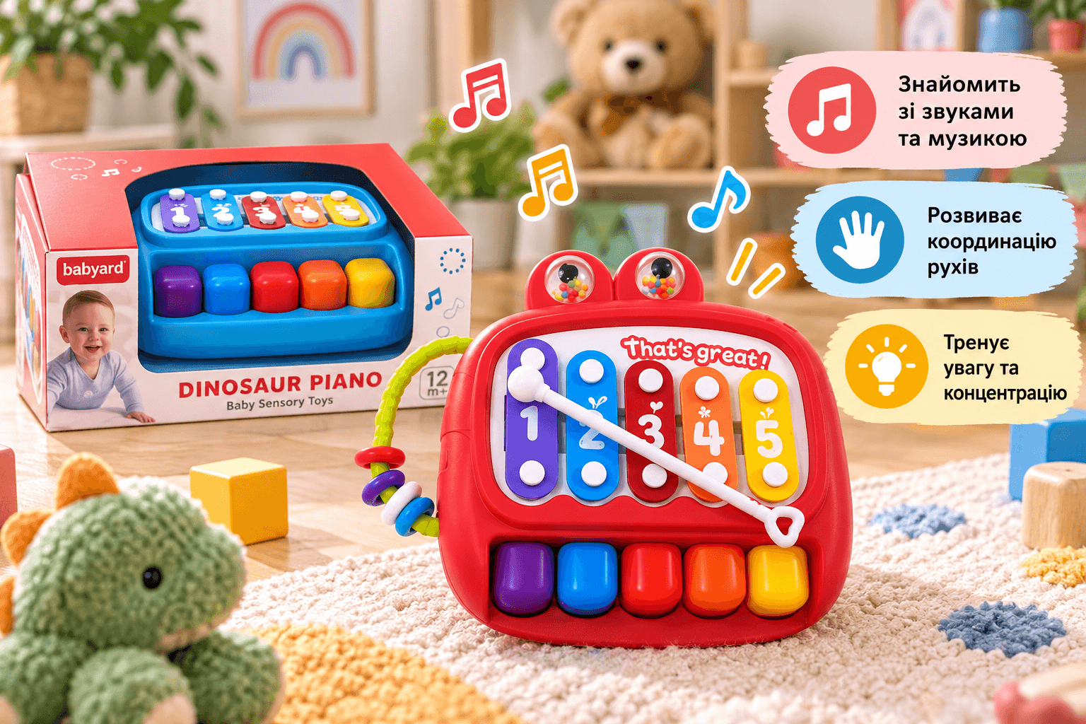Піаніно-ксилофон BY301 YG Toys для дитячих музичних ігор