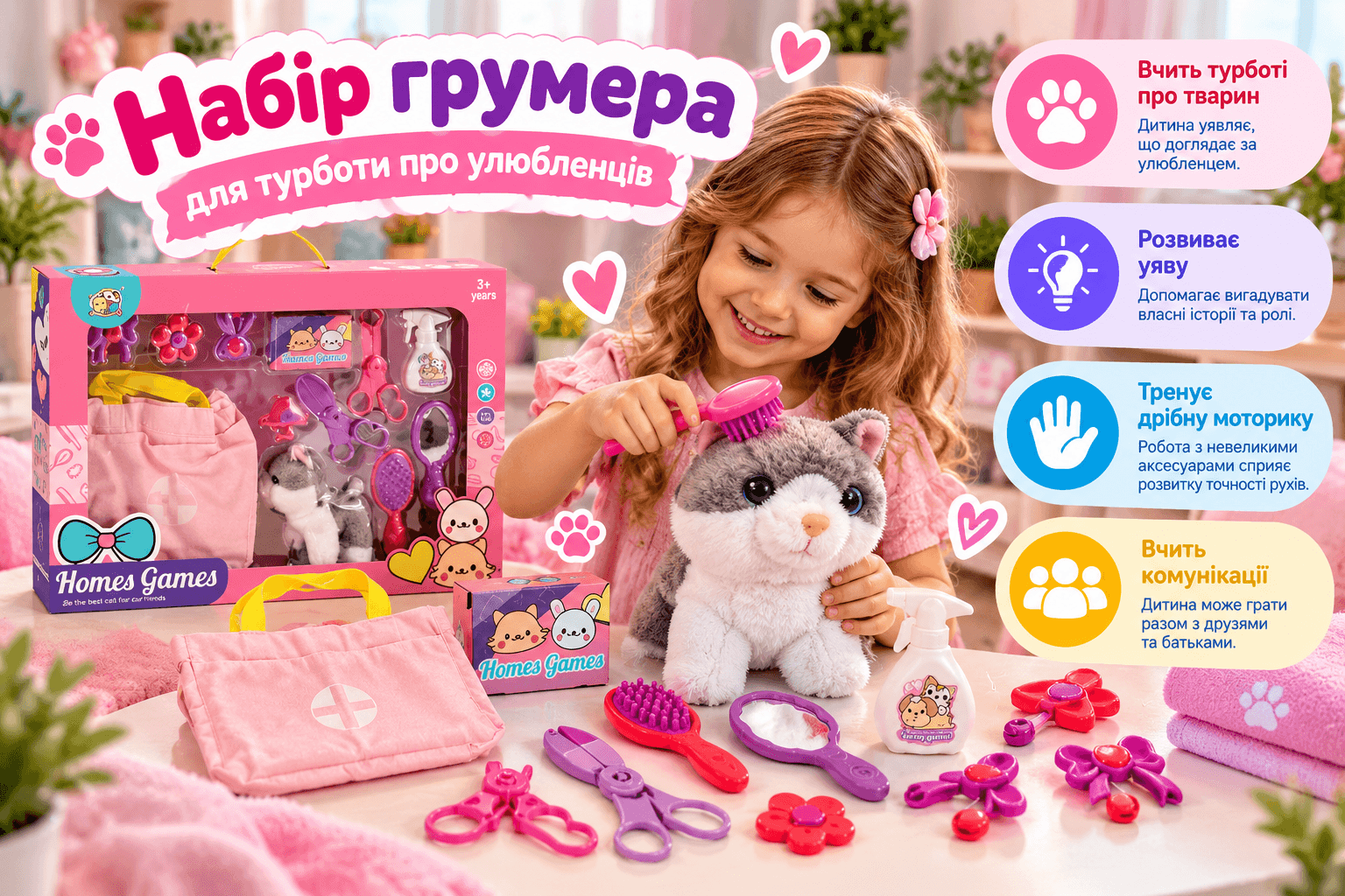 Набір грумера YG TOYS з іграшковим котиком