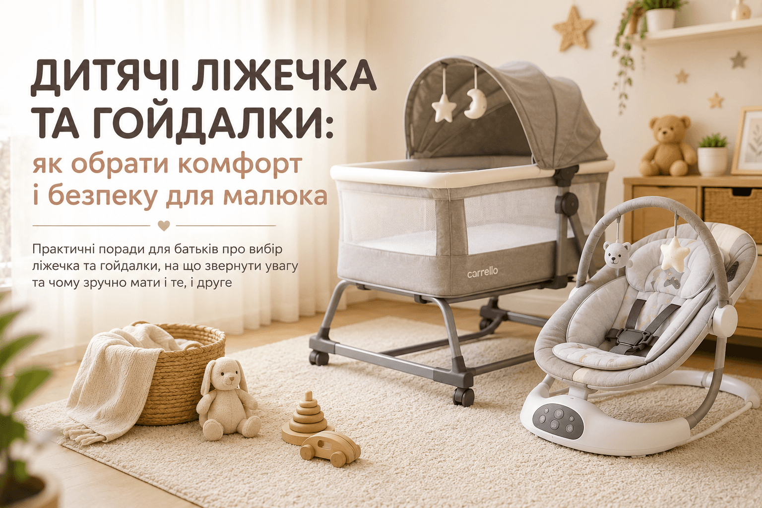 Дитячі ліжечка та гойдалки для малюка
