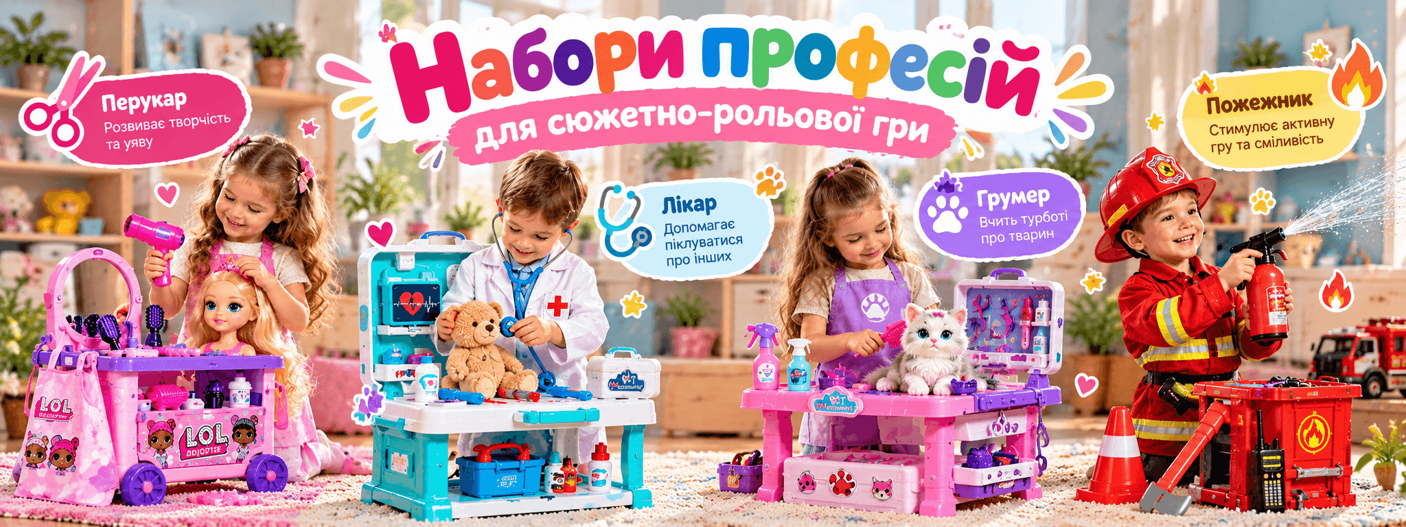 Набори професій для дітей: як обрати іграшку для сюжетно-рольової гри
