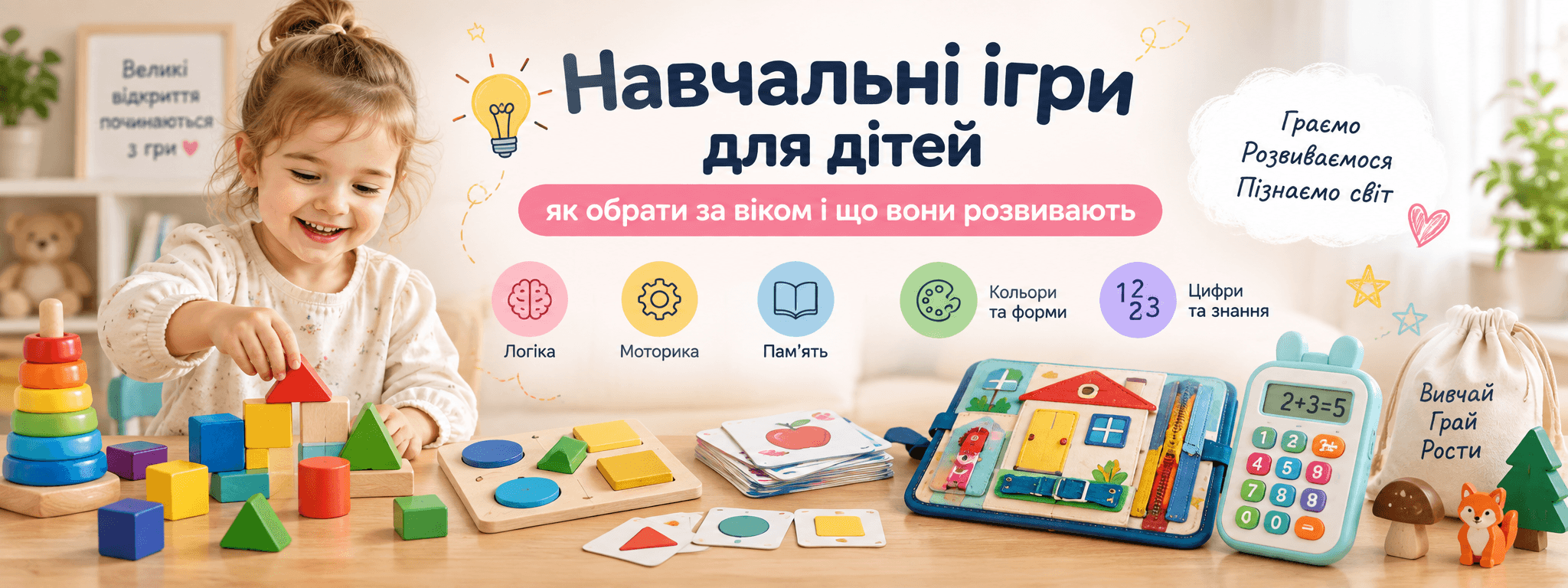 Навчальні ігри для дітей: як обрати за віком і що вони розвивають
