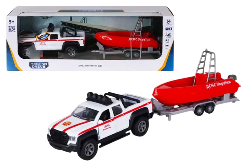 Ігровий набір TECHNO DRIVE «Служба порятунку на воді» 510217.270, світло та звук