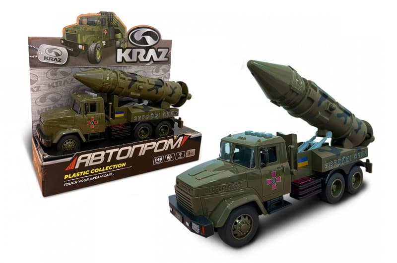 Військова техніка АВТОПРОМ КРАЗ KR-2202-03 батар., світло, звук, відкр. двері, короб.