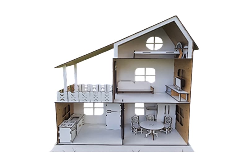 Будинок для ляльки АМ-1.12 Camelia house з меблями в коробці