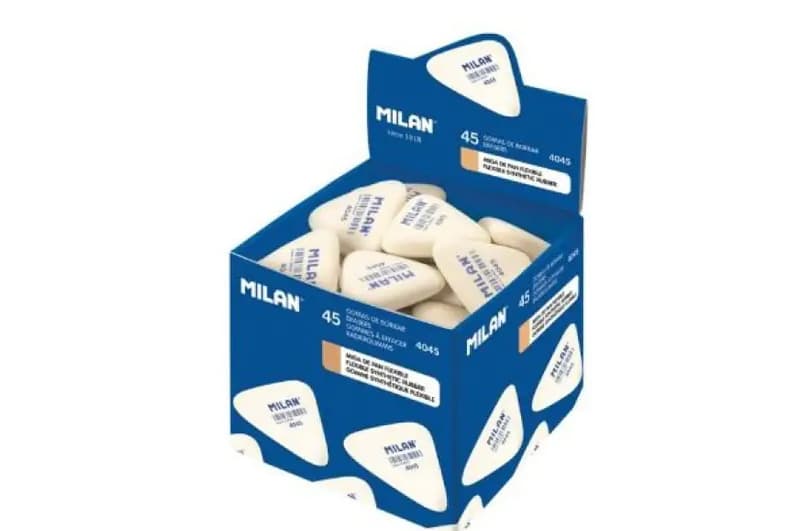 Гумка трикутник білий "TM MILAN" 3,9*3,4*0,9 см,картонна упаковка