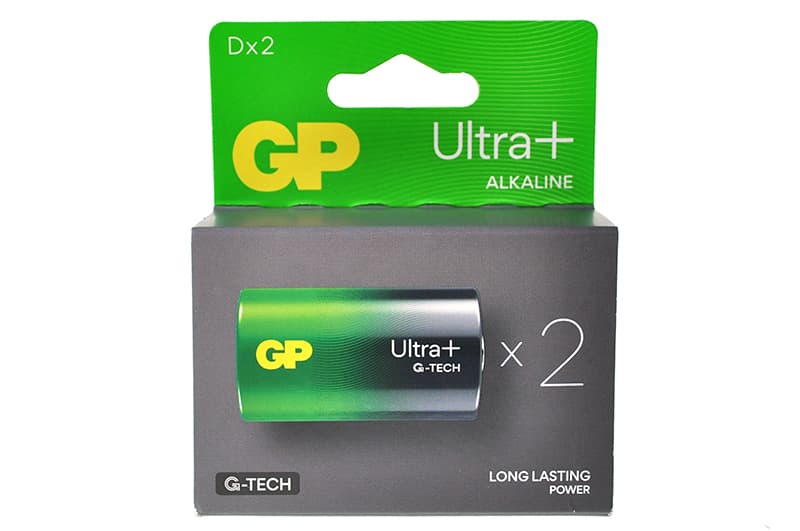 Батарейки алкалінові GP13AU UltraPlus Alkaline 20 GP (LR20) 2шт, блістер
