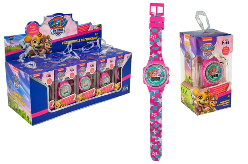 Годинник KH75/001L Paw Patrol зі світлом, дисплей бокс