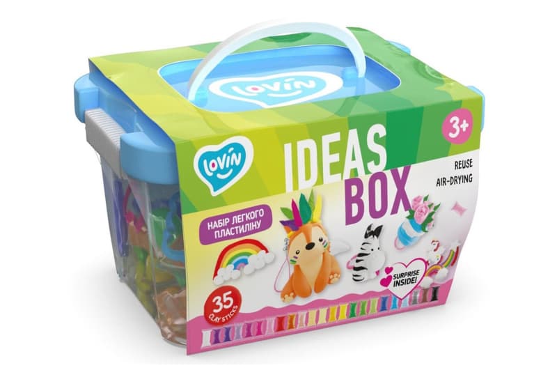 Набір для ліплення з легким пластиліном 70108 "Ideas box" LOVIN